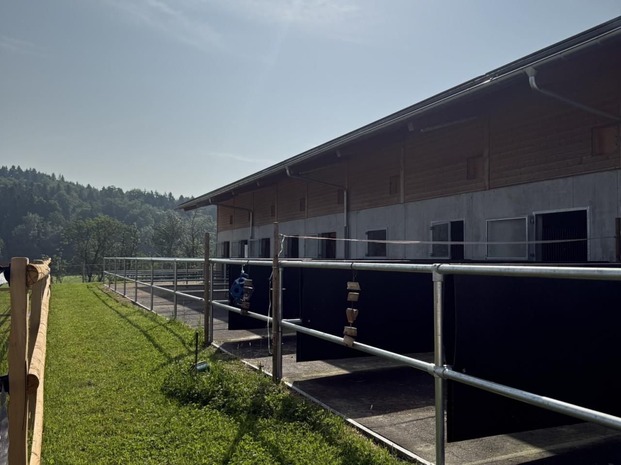 Aussensicht auf Pferdestall